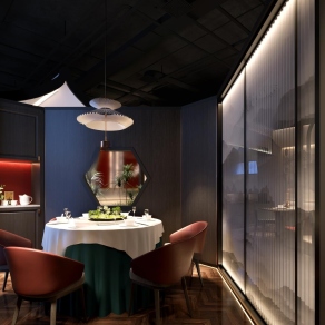 新中式中餐厅3D模型下载